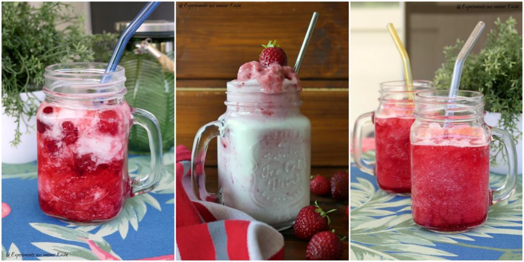 Sommergetränke | Rezept | | Pinkdrink | Slush-Eis | Erdbeer-Joghurt-Shake