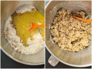 Schneller Streuselkuchen mit Pfirsich