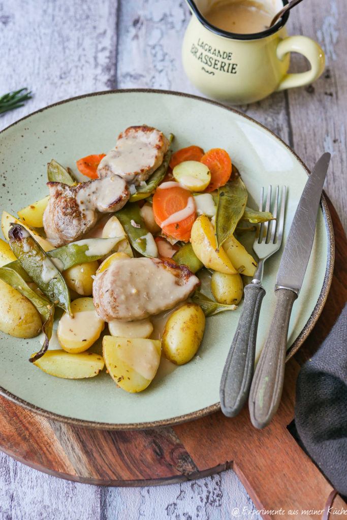 Gyros-Kartoffeln vom Blech mit Schweinefilet | Rezept | Essen | Kochen | Weight Watchers