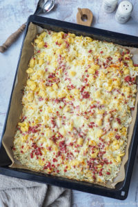 Spitzkohl-Käsespätzle vom Blech | Rezept | Essen | Kochen