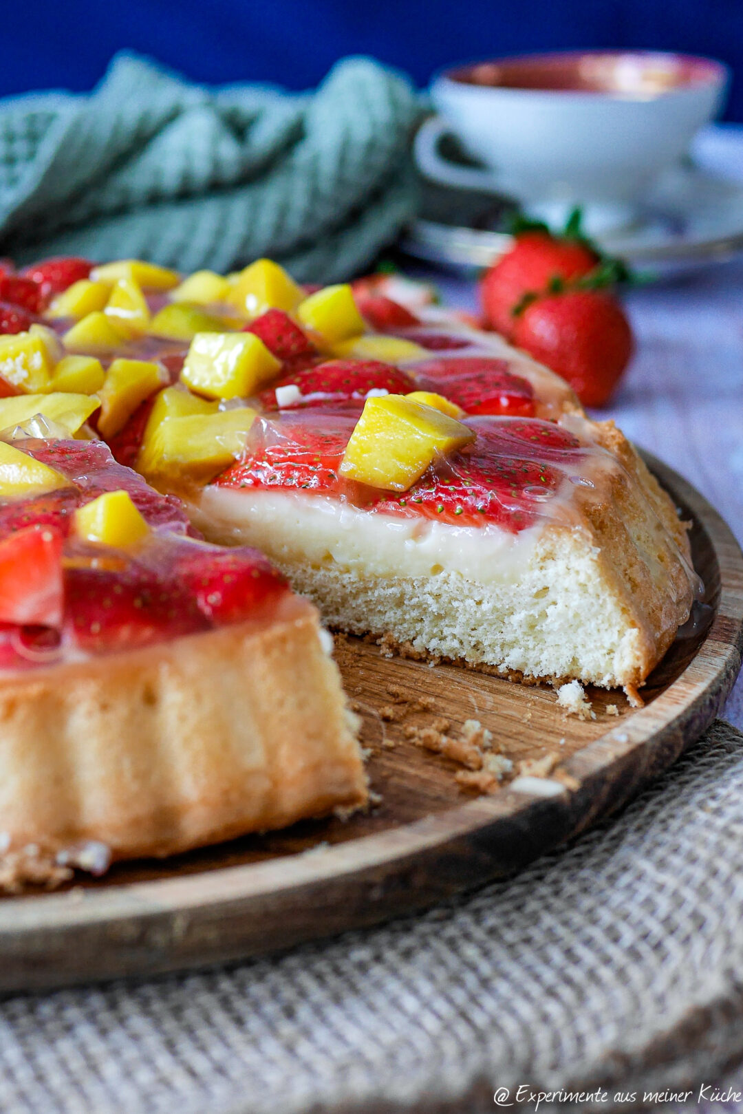 Obstboden mit Pudding - Experimente aus meiner Küche