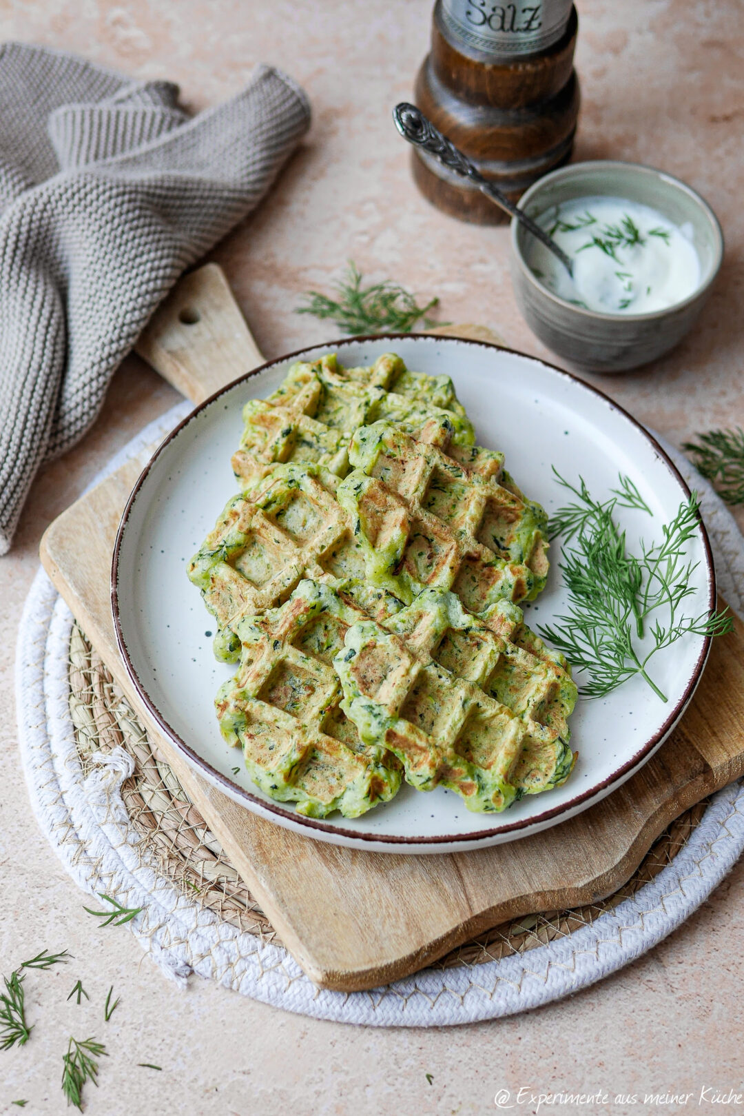 Zucchiniwaffeln mit 3 Zutaten