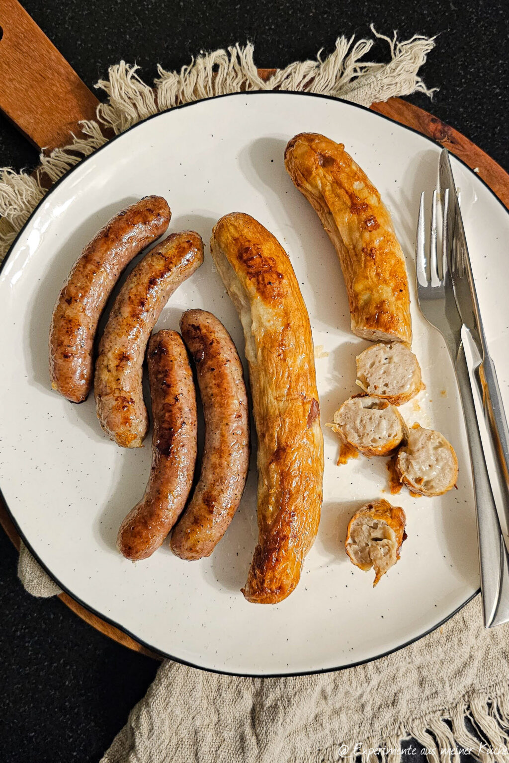 Bratwurst in der Heißluftfritteuse Experimente aus meiner Küche