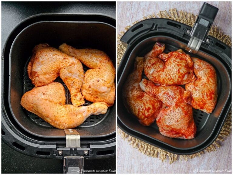 Hähnchenschenkel in der Heißluftfritteuse