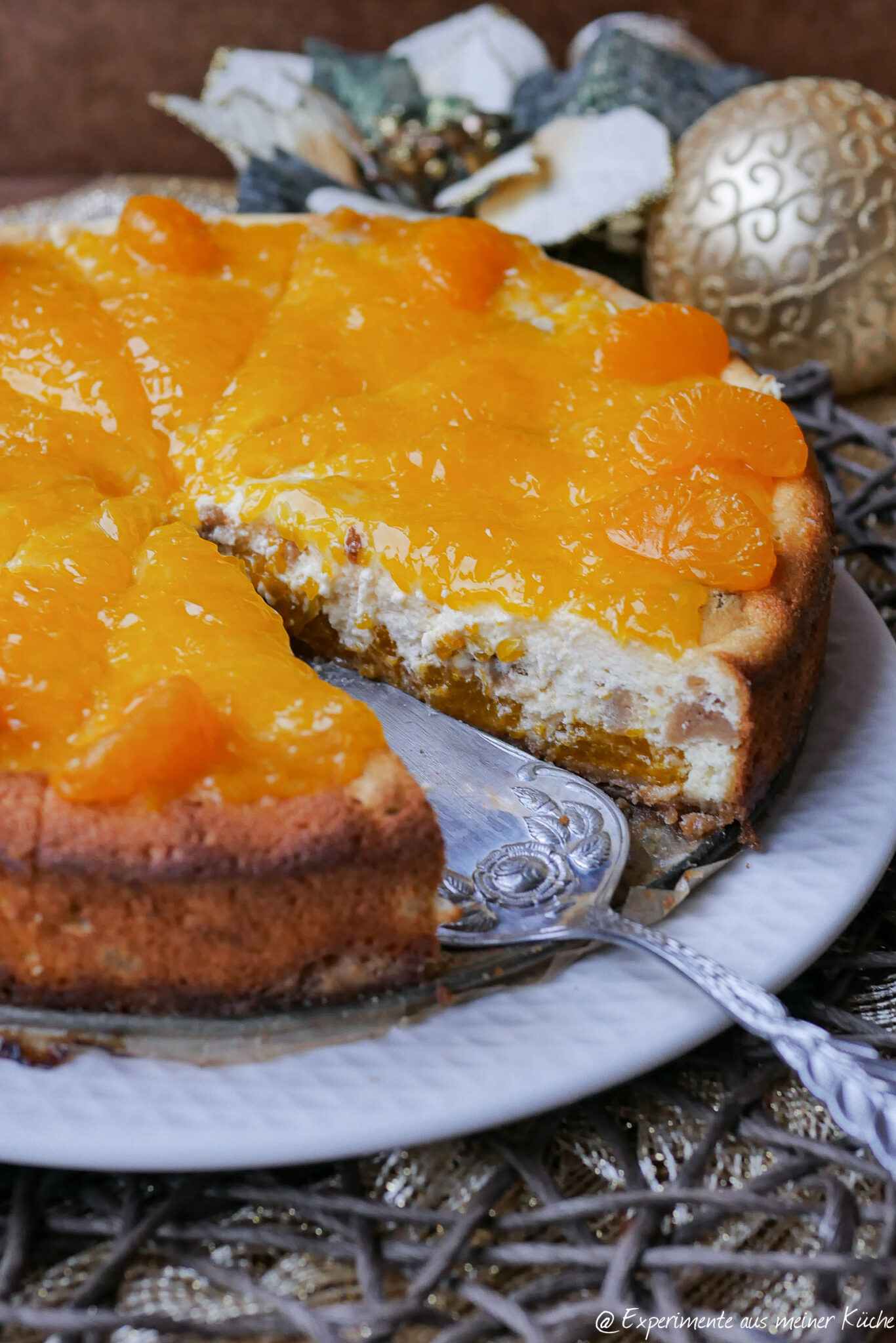 Spekulatius Käsekuchen mit Mandarinen