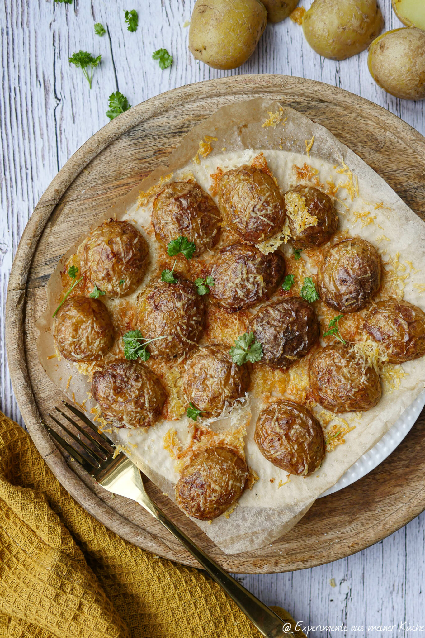 Kartoffelspalten mit Gurkendip - Experimente aus meiner Küche