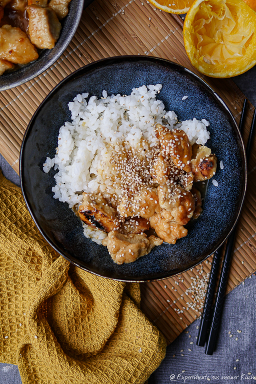Orange Chicken mit Reis