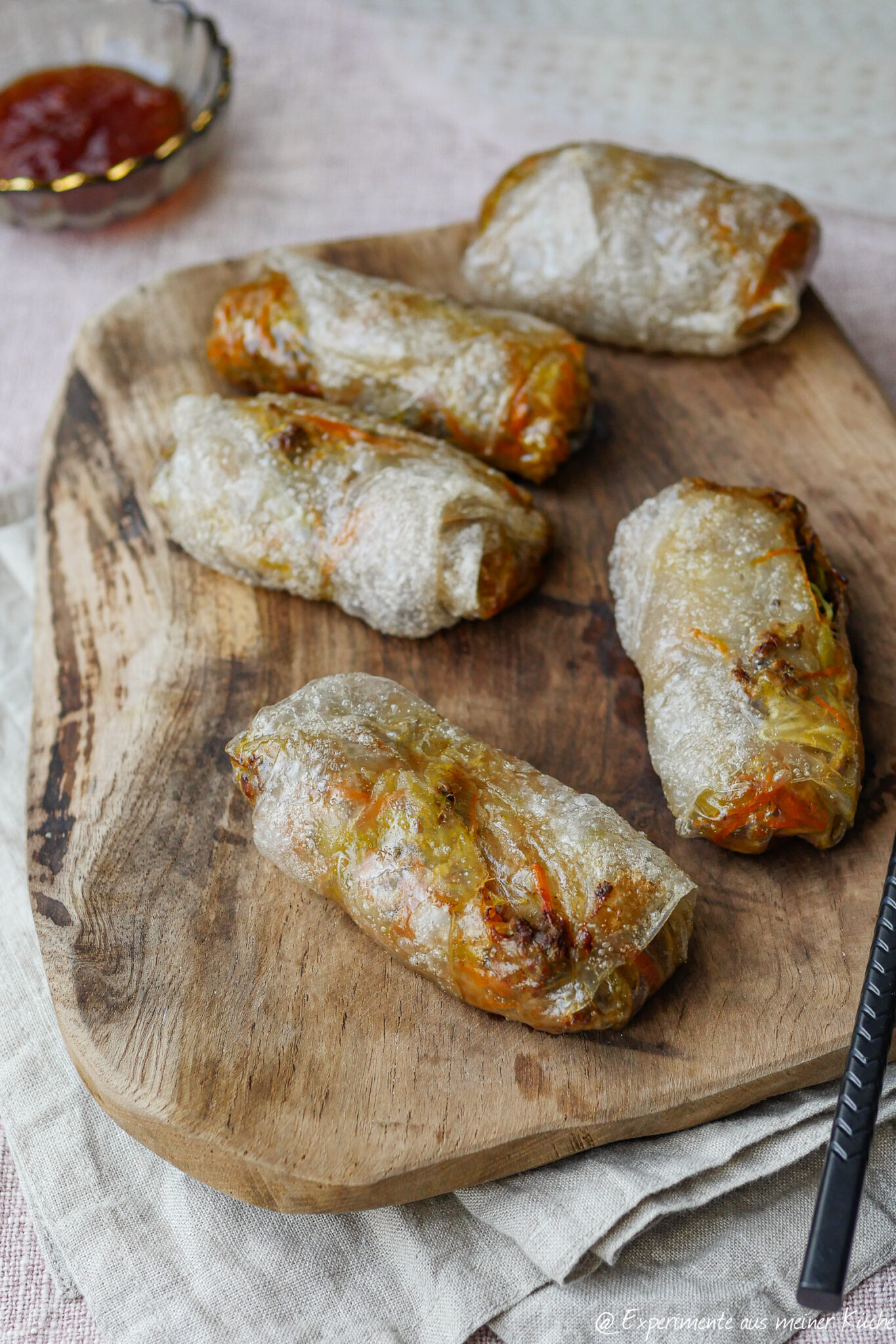 Vietnamesische Frühlingsrollen mit Reispapier aus dem Airfryer