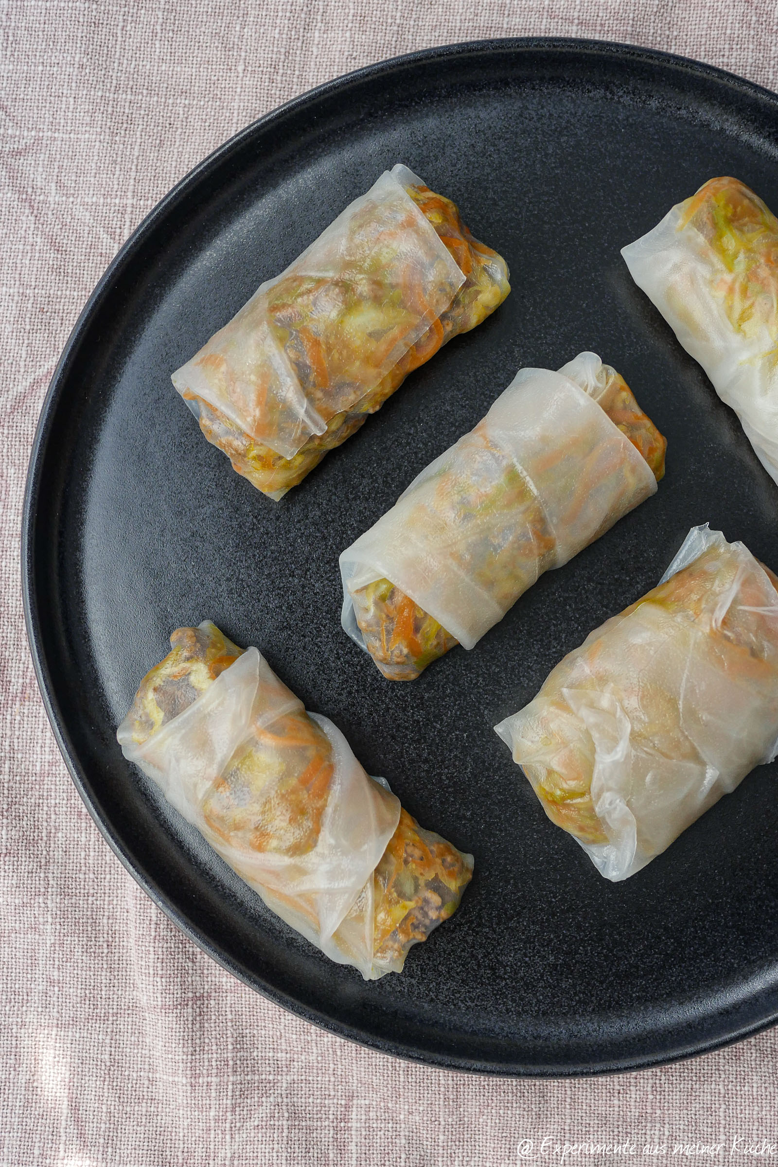 Vietnamesische Frühlingsrollen mit Reispapier aus dem Airfryer