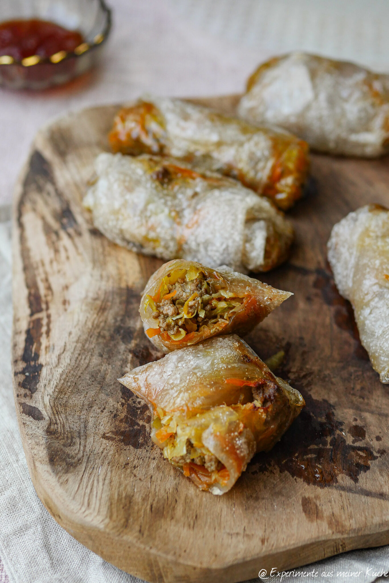 Vietnamesische Frühlingsrollen mit Reispapier aus dem Airfryer