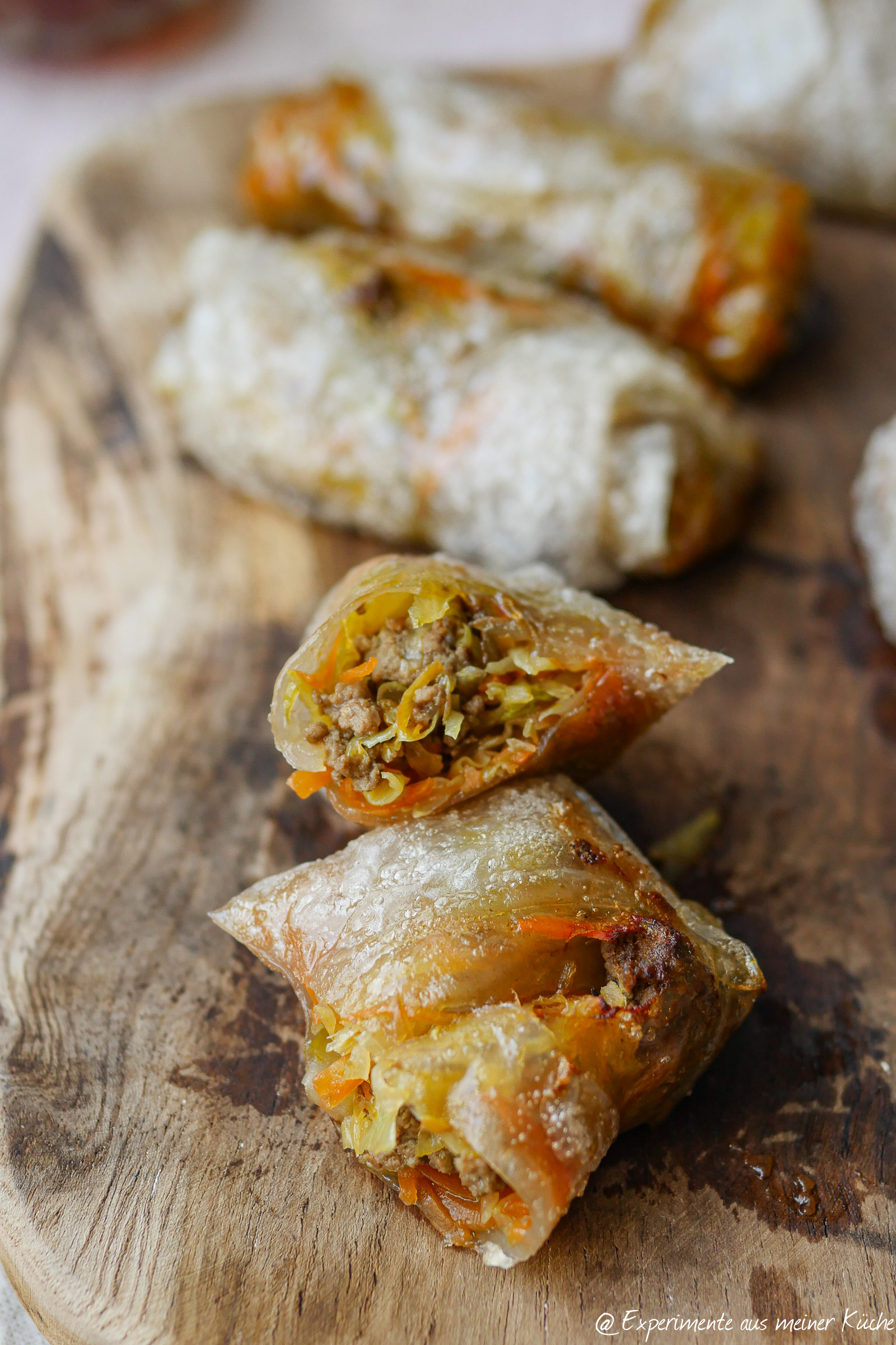 Vietnamesische Frühlingsrollen mit Reispapier aus dem Airfryer