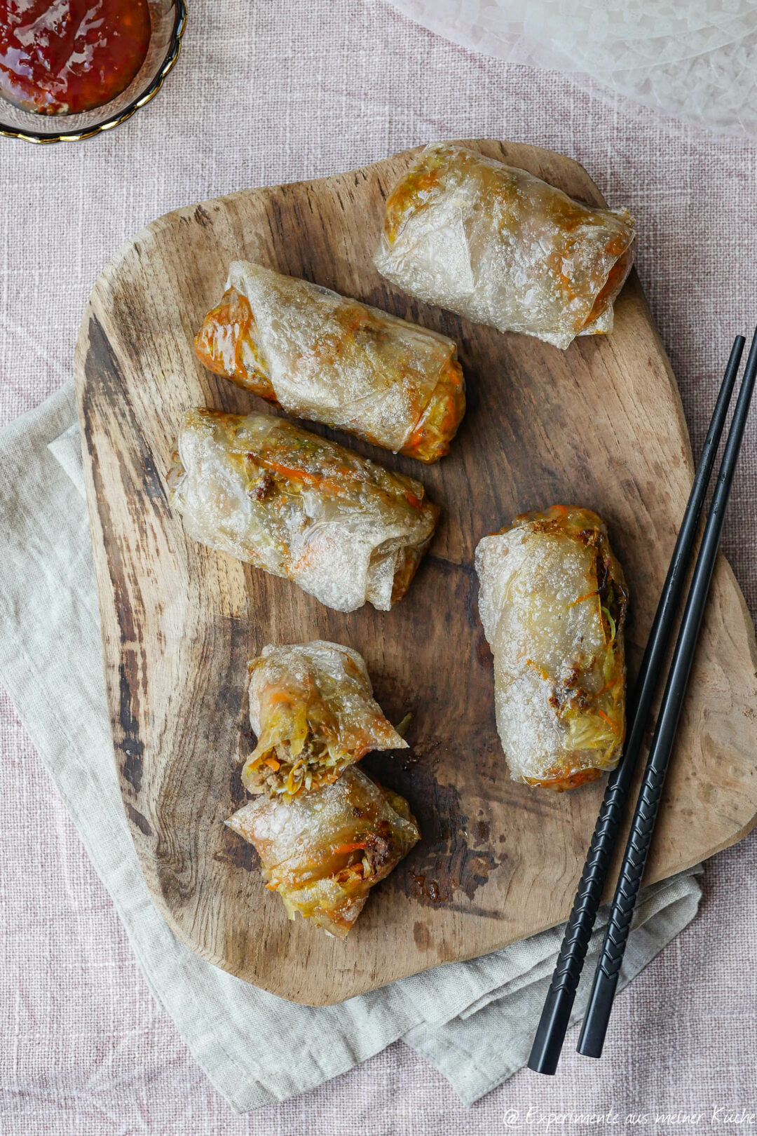 Vietnamesische Frühlingsrollen mit Reispapier aus dem Airfryer