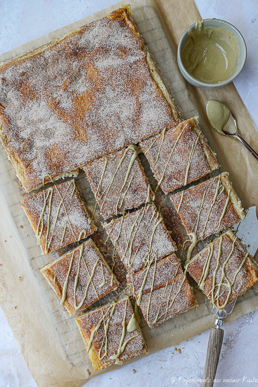 Croissantteig mit Käsekuchenfüllung