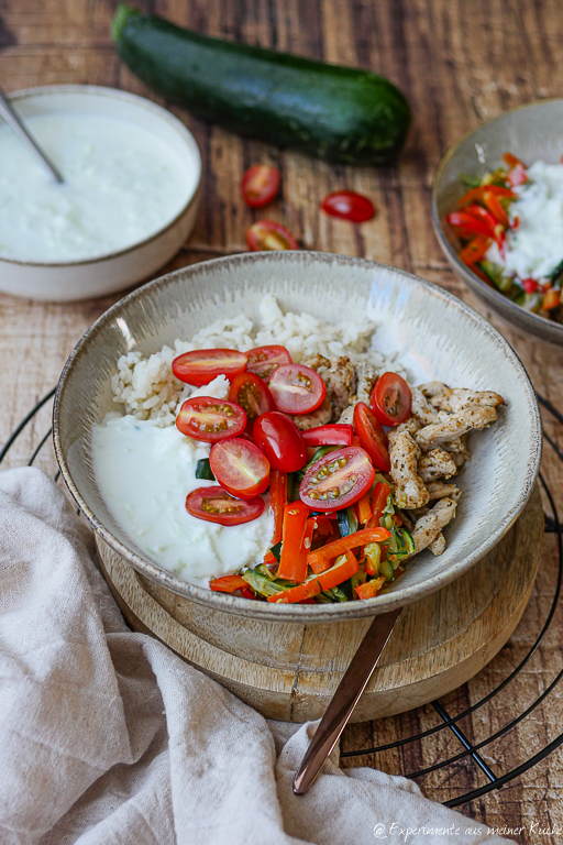 Putengyros mit Zucchini