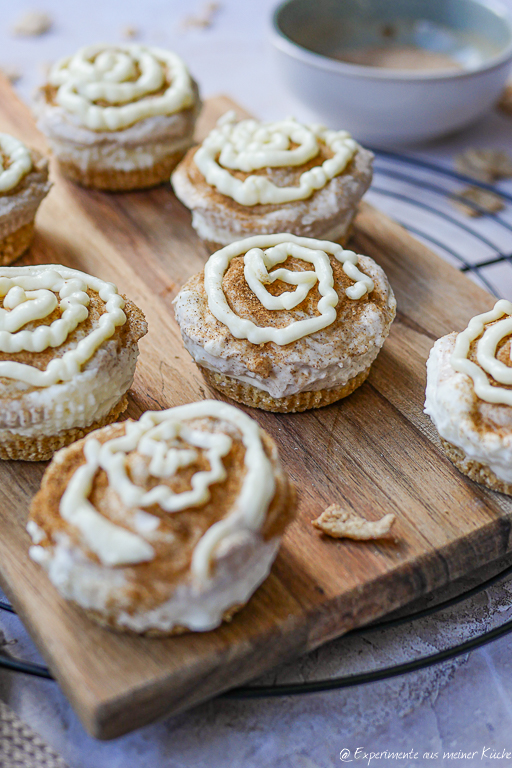 Cinnamon Roll Cheesecake Muffins ohne Backen