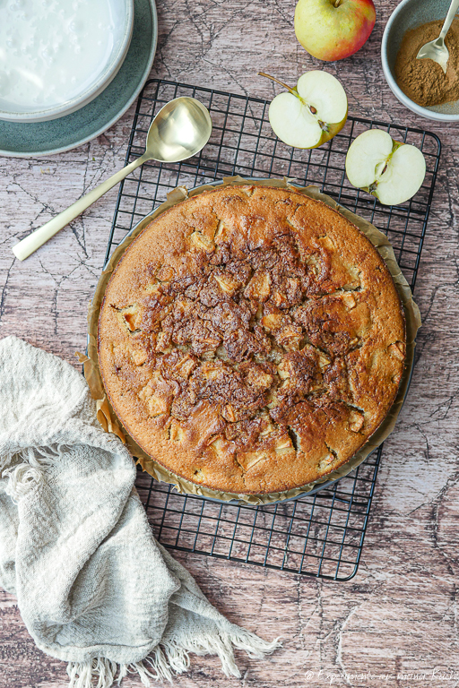 Zimtschnecken Apfelkuchen ohne Glasur