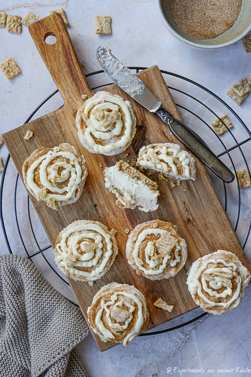 Cinnamon Roll Cheesecake Muffins ohne Backen