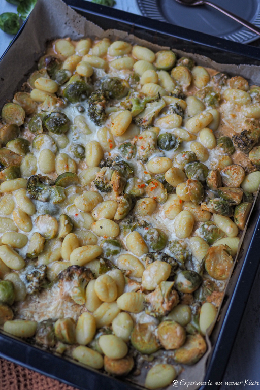 Gnocchi-Rosenkohl-Blech