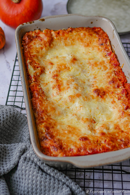 Vegetarische Kürbis Lasagne