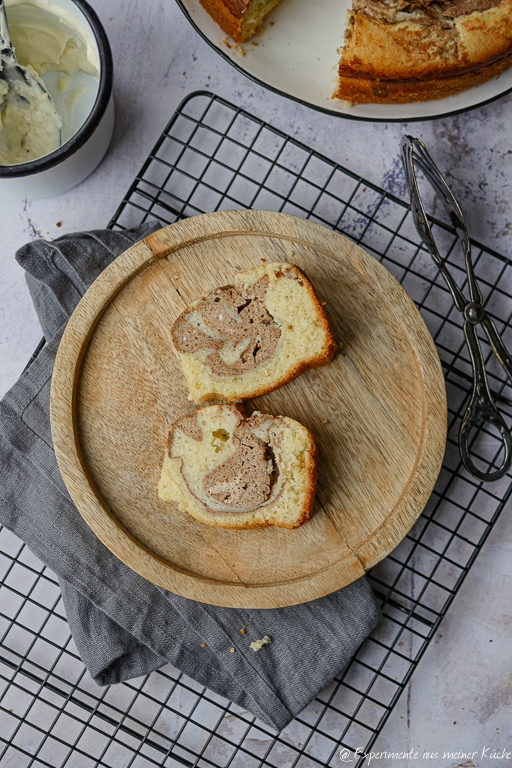 Zimt Swirl Kuchen angeschnitten