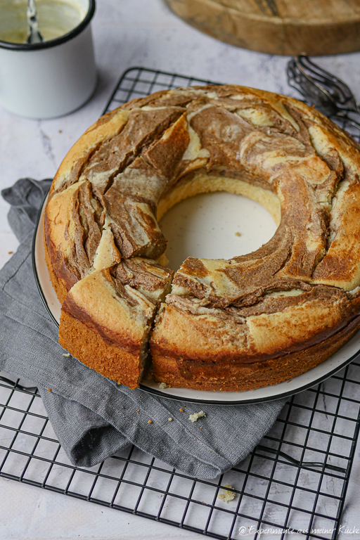 Marmorkuchen mit Frischkäsekern