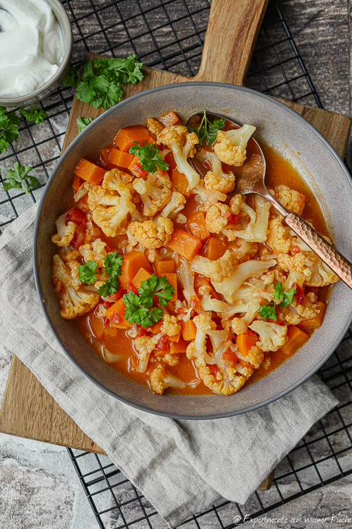 Blumenkohlcurry mit Kokosmilch