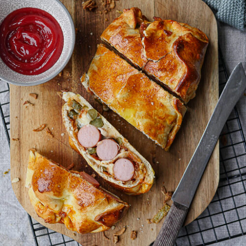 Hot Dog Pizza Rolle