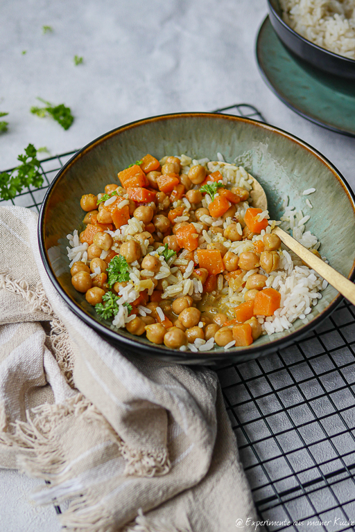 Süßkartoffel-Kichererbsen-Curry