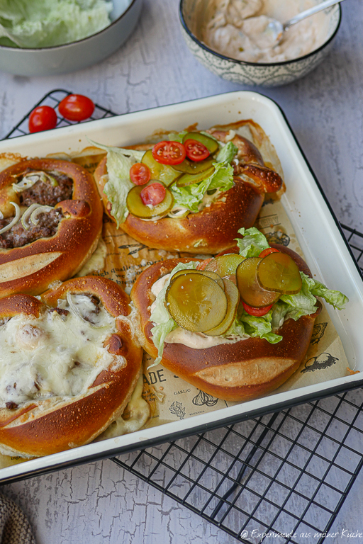 Brezel Burger – Burger mit Laugenbrezel