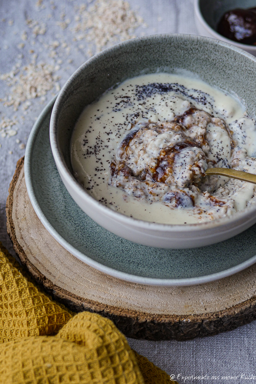 Germknödel Porridge mit Mohn