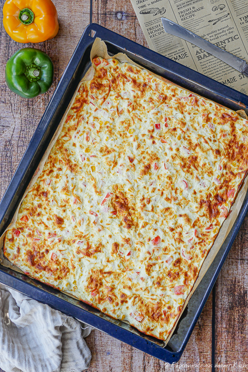 Schüttelpizza mit Gemüse