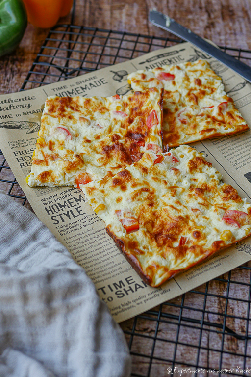 Schüttelpizza vom Blech
