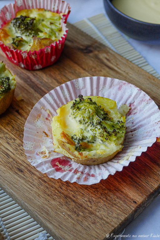 Smashed Potato Muffins mit Brokkoli