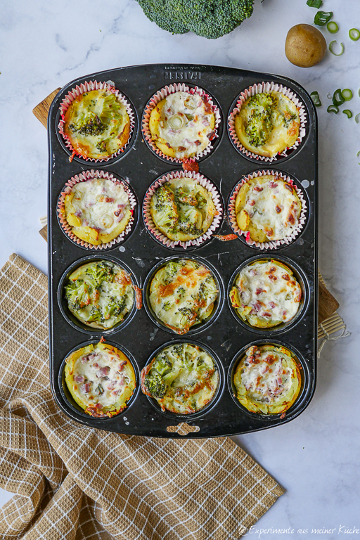 Smashed Potato Muffins – Kartoffel-Muffins mit zwei Füllungen