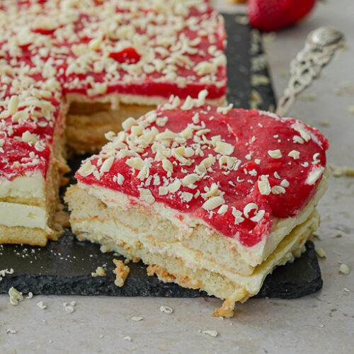 Spaghetti Eis Kuchen ohne Backen