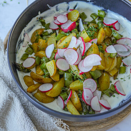 Spargel Kartoffel Salat mit Joghurtdressing