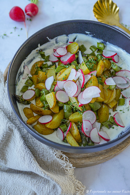 Spargel Kartoffel Salat mit Joghurtdressing