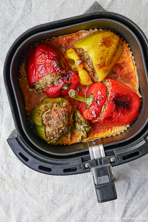 Gefüllte Paprika aus der Heißluftfritteuse
