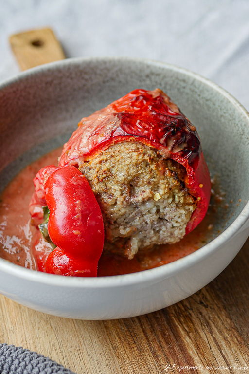Gefüllte Paprika mit Hackfleisch