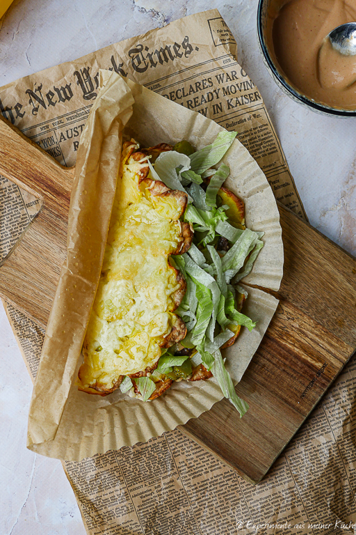 Big Mac Kartoffel Wrap aus dem Airfryer
