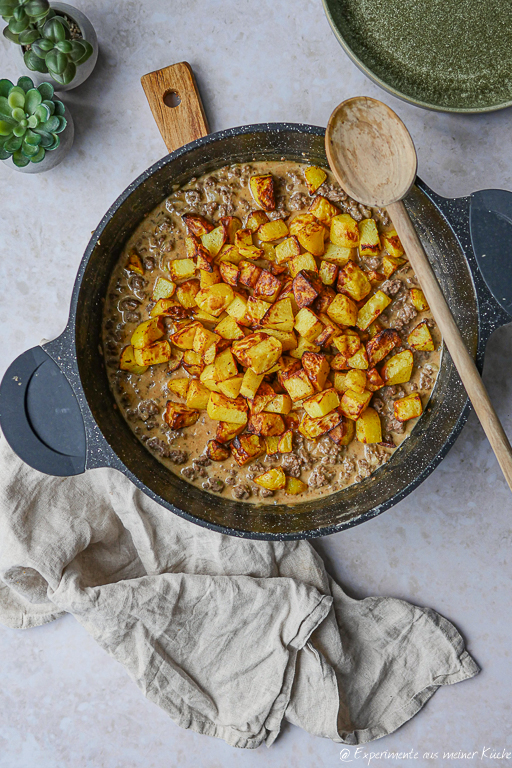 Bratkartoffeln mit Hackfleisch