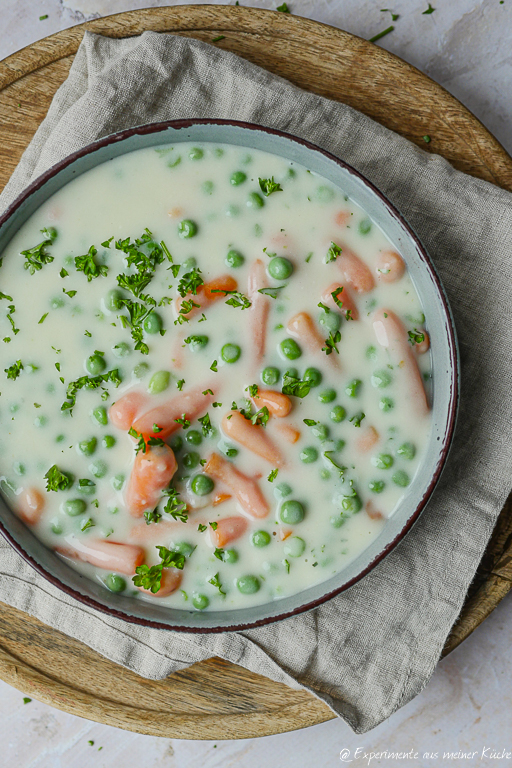 Erbsen und Möhren Rezept