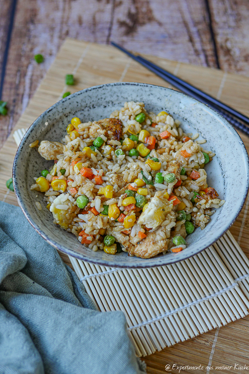 Gebratener Reis mit Hähnchen