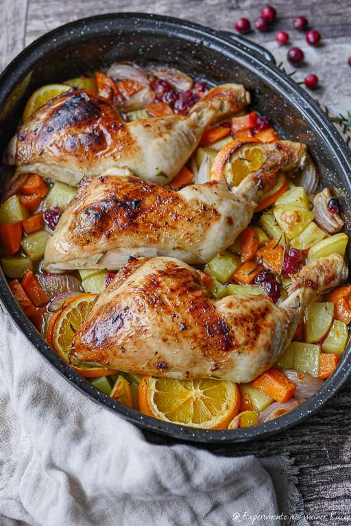 Hähnchenschenkel mit Cranberry