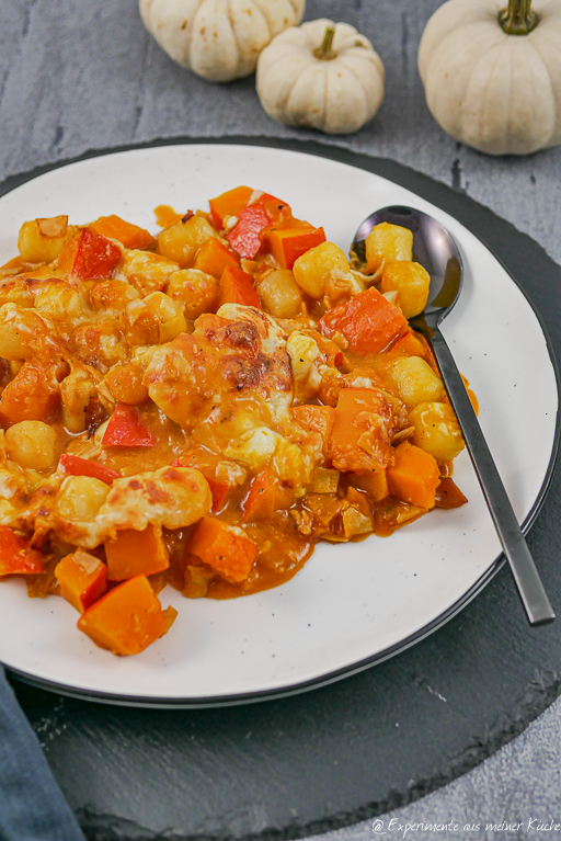 Kürbis Gnocchi-Auflauf