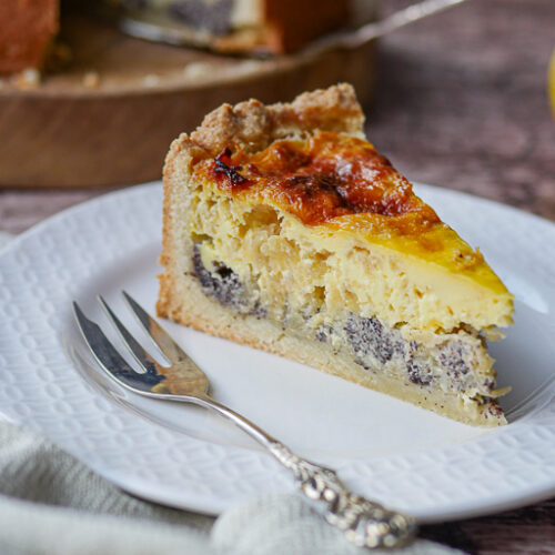 Mohnkuchen mit Apfel