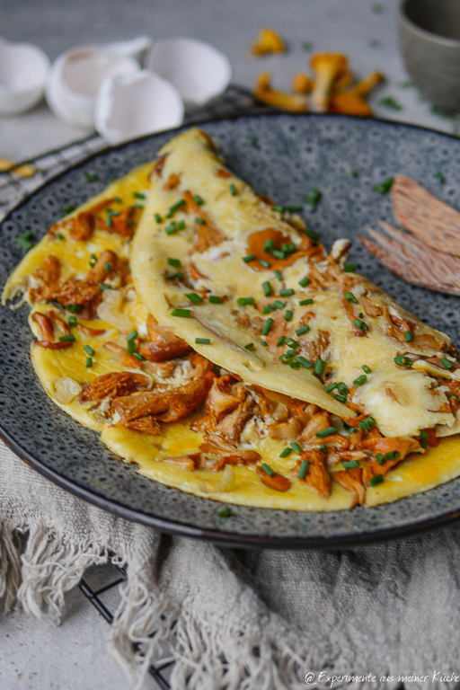 Omelett mit Pfifferlingen
