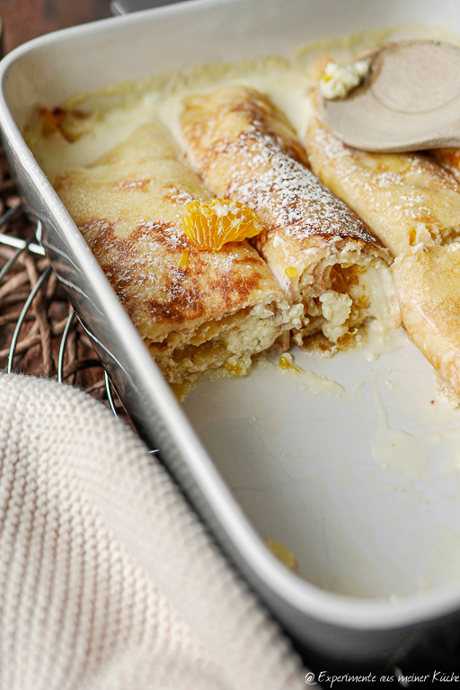 Topfenpalatschinken aus dem Ofen