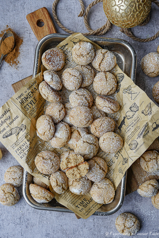 Zimt Crinkle Cookies