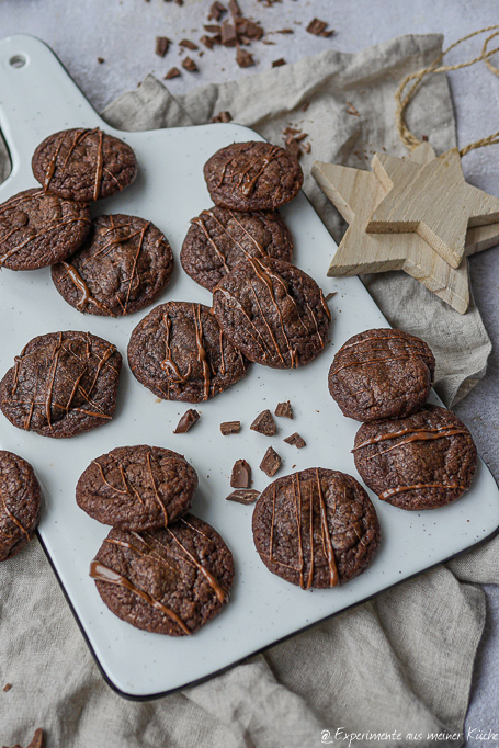 Fluffige Schoko Plätzchen - Einfache Brownie Cookies